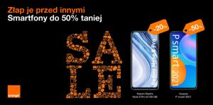 wyprzedaż smartfonów orange