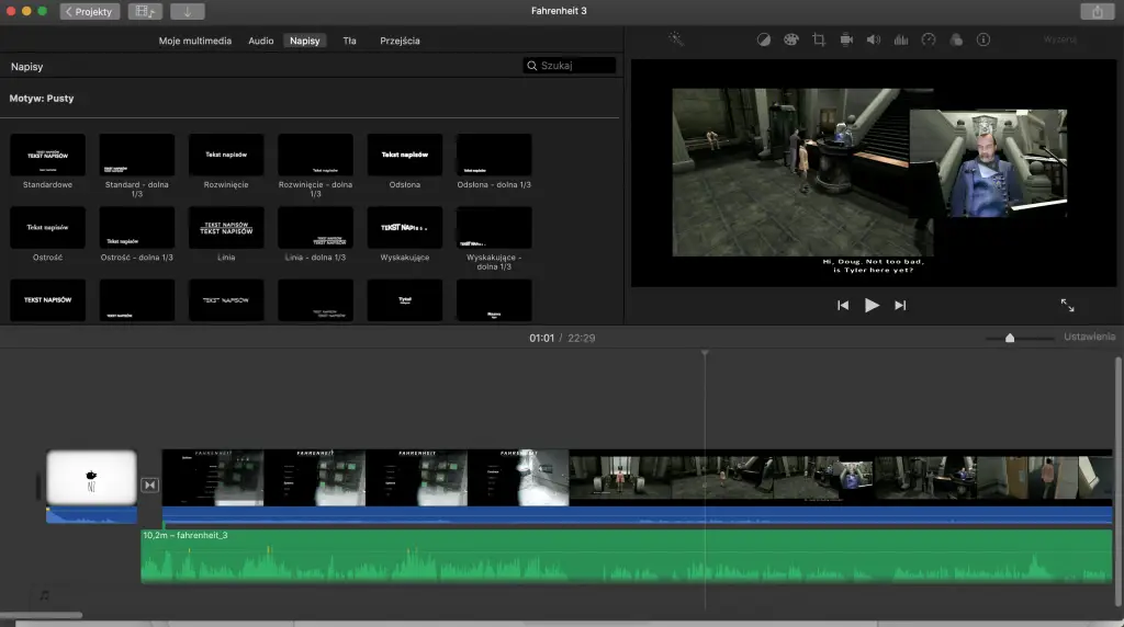 imovie obróbka video