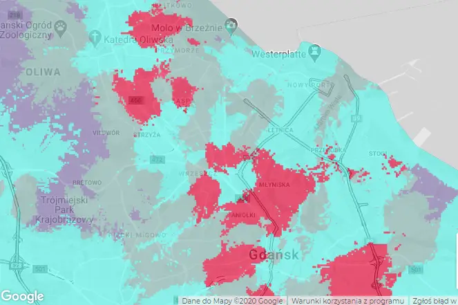 zasięg 5G Gdańsk Plus