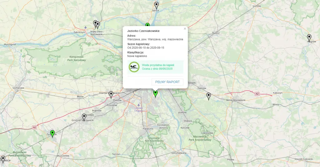 gdzie nad&nbsp;jezioro warszawa