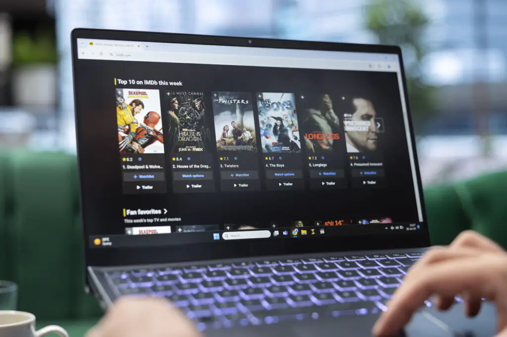 ekran monitora z netflixem